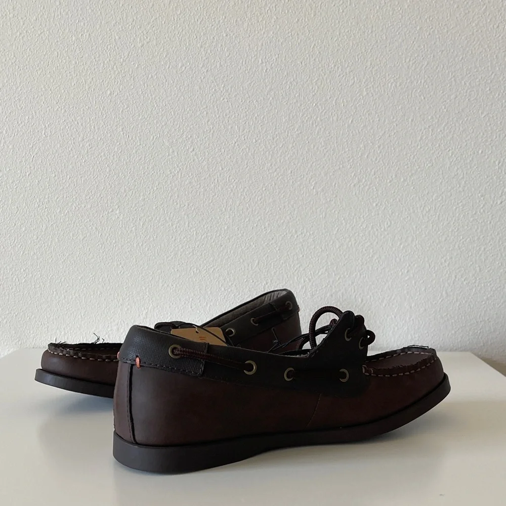 Weatherproof‎ Men's Brown Leather Boat Shoes Size 8